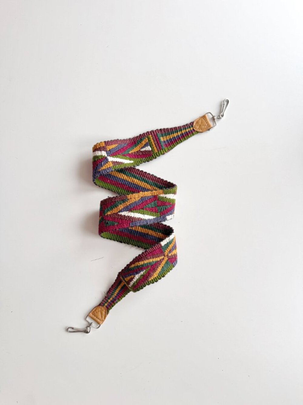 Unbranded Tribal Geometric Woven Jacquard Leather Camera Bag Guitar Strap